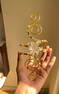 Golden spiral lily armcuff