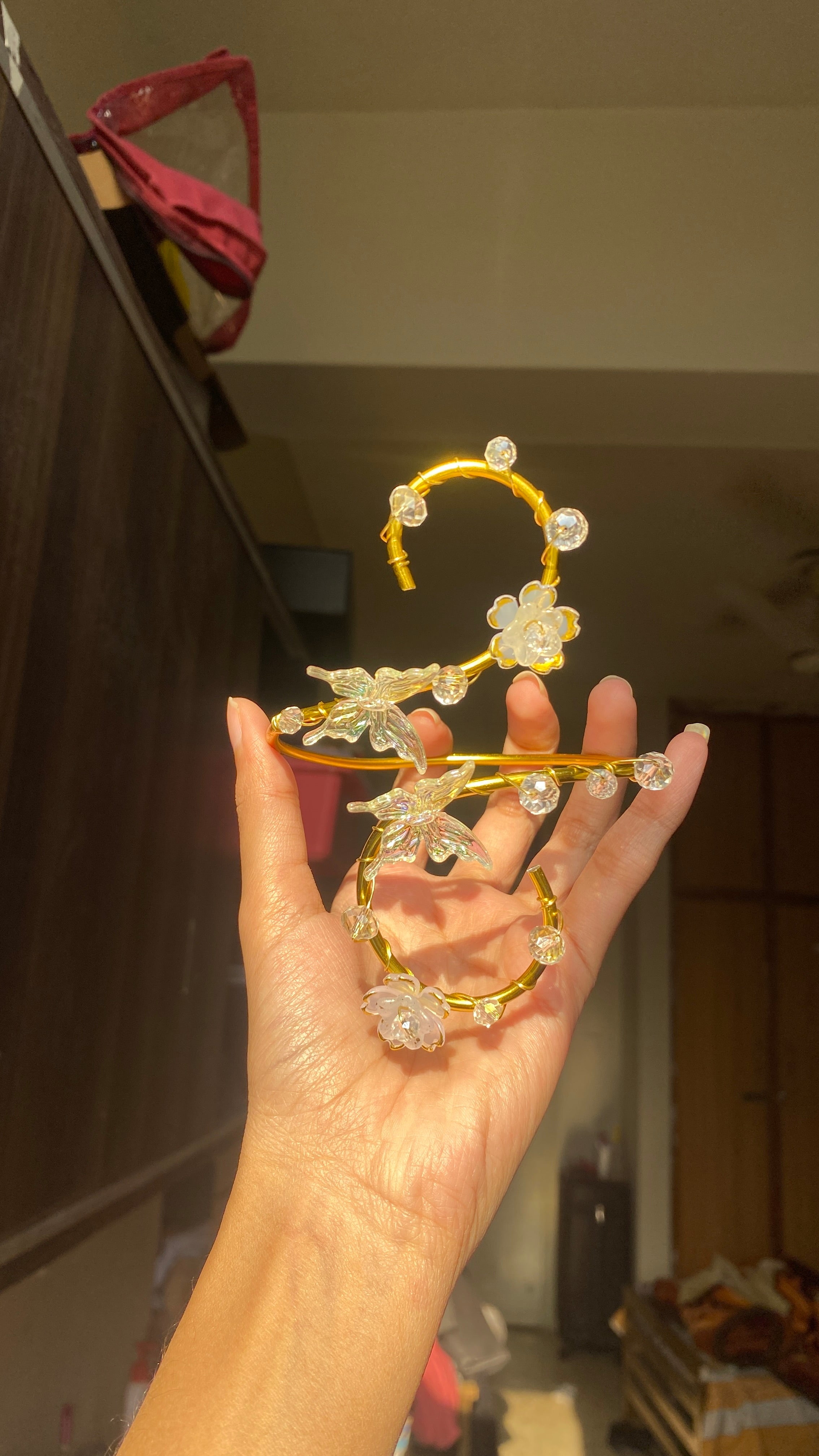 Crystal butterfly armcuff