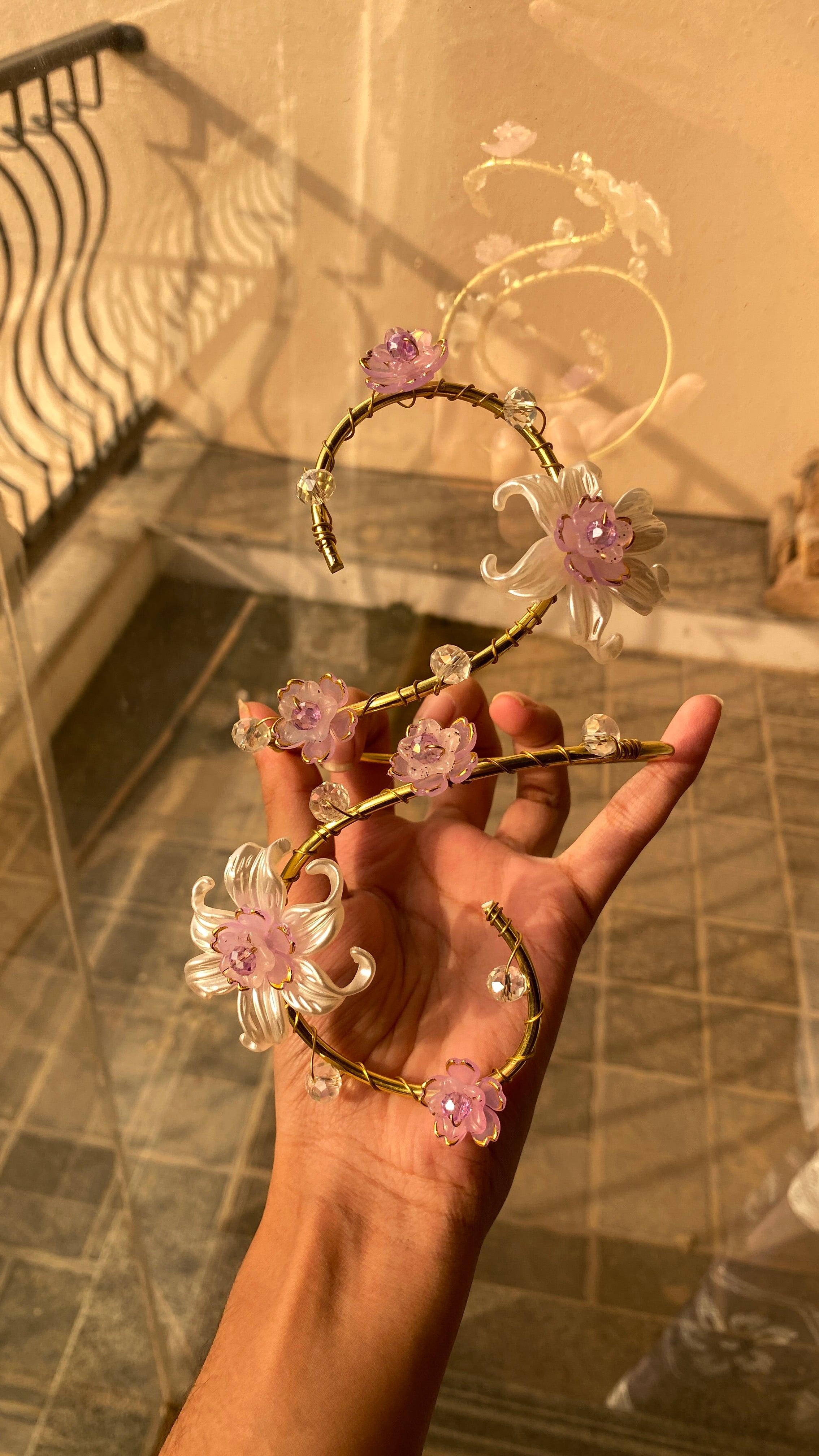 Golden lilac Lily armcuff