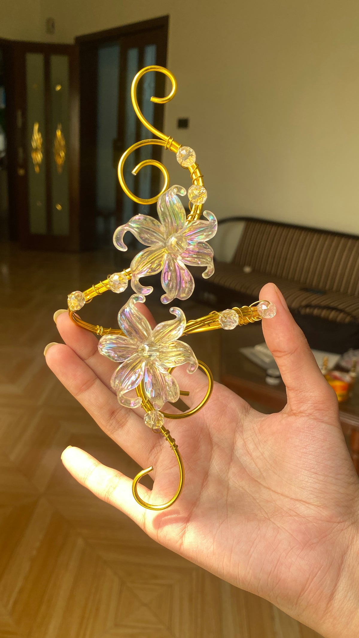 Crystal Lily duo armcuff