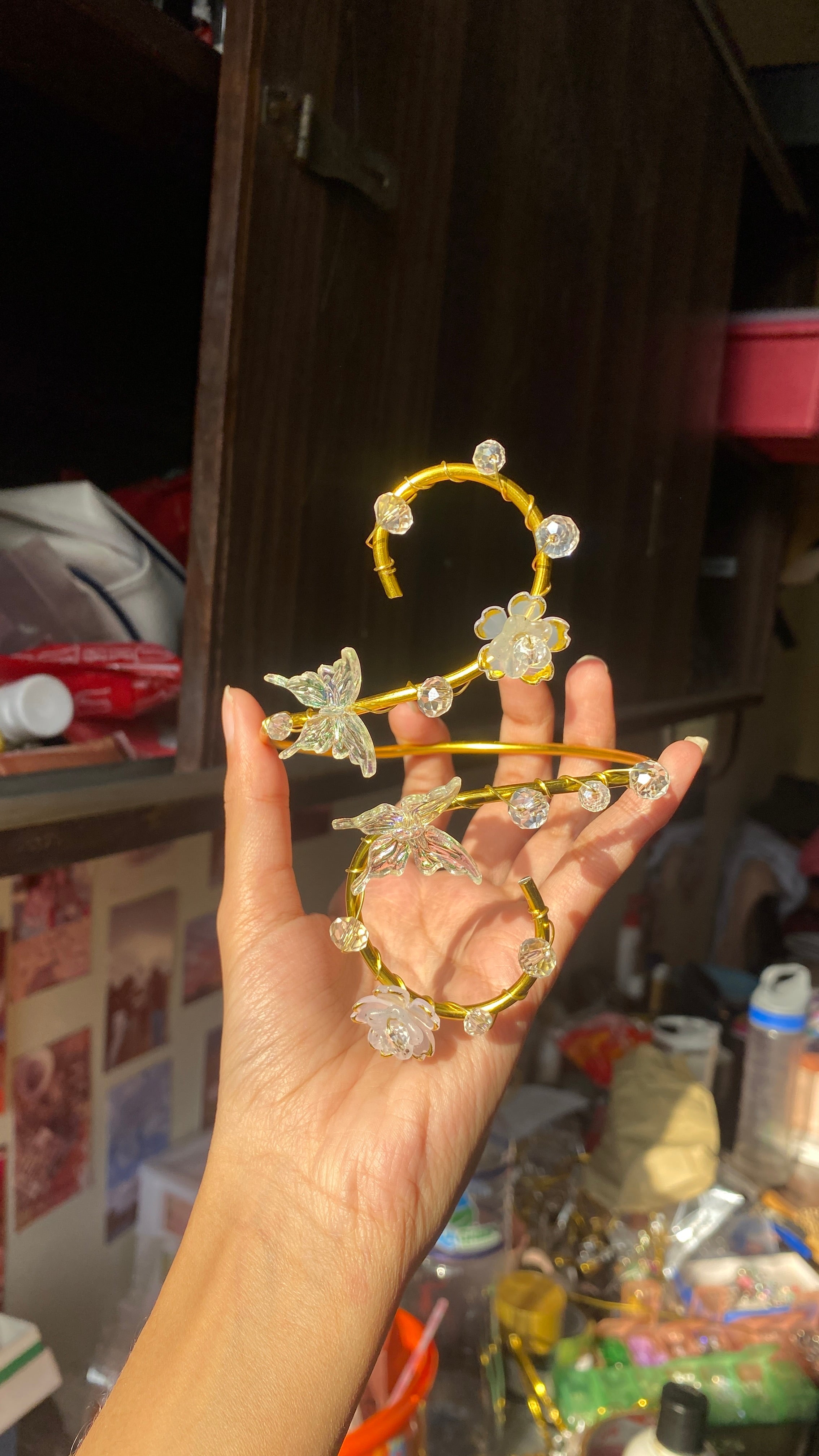 Crystal butterfly armcuff