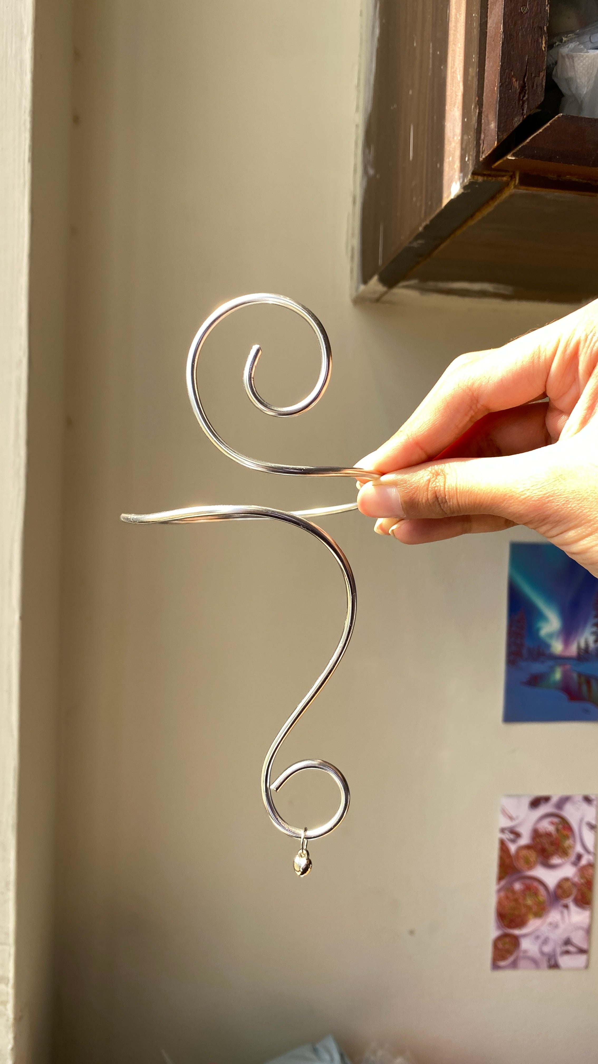 Silver curve armcuff