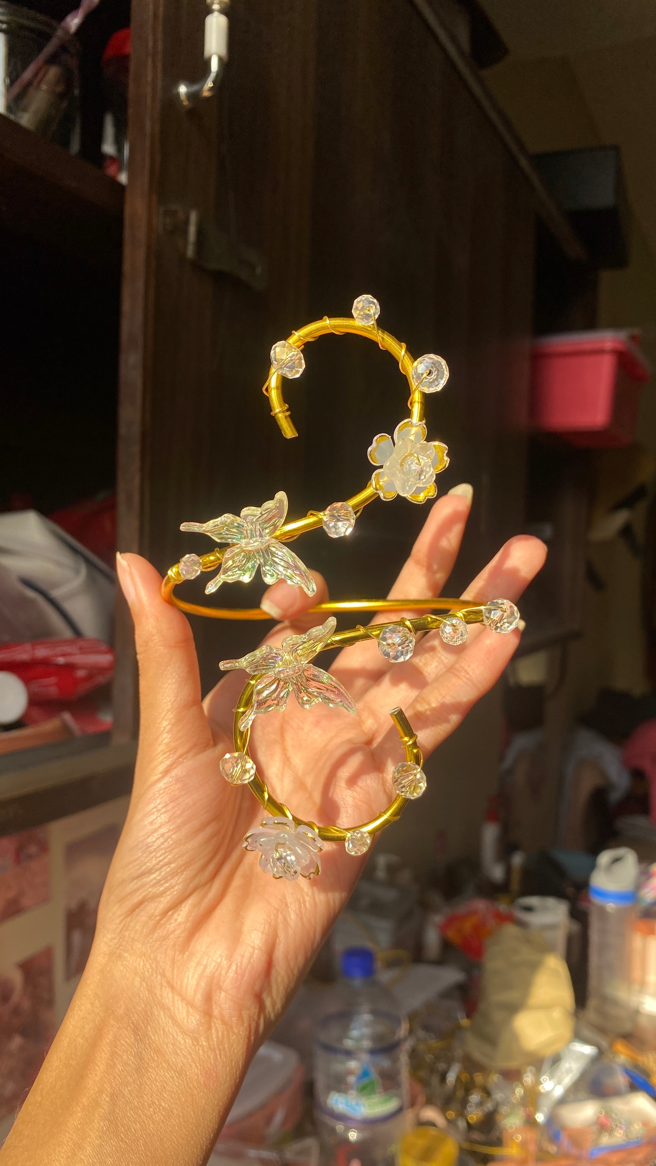 Crystal butterfly armcuff