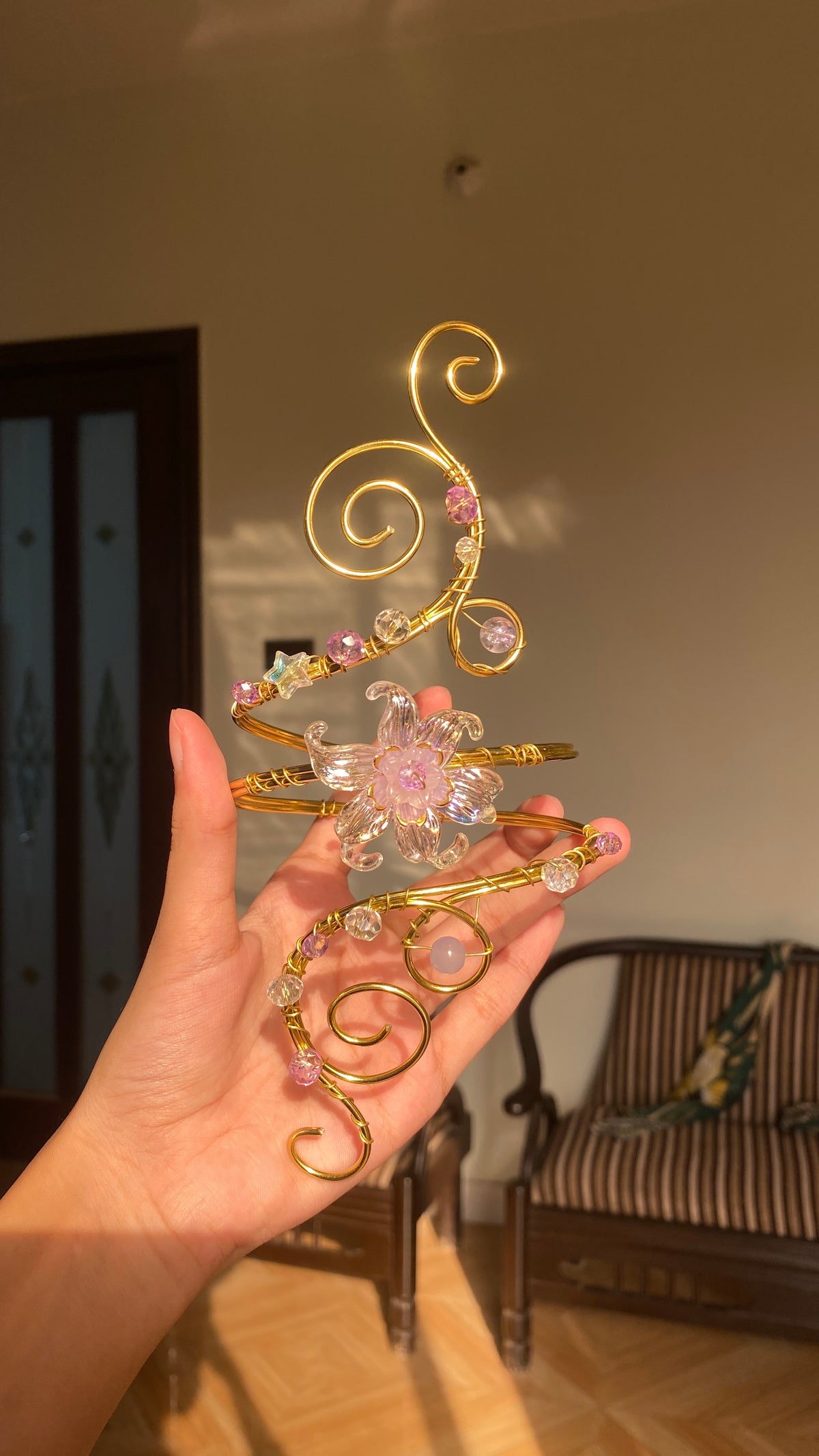 Crystal lilac armcuff