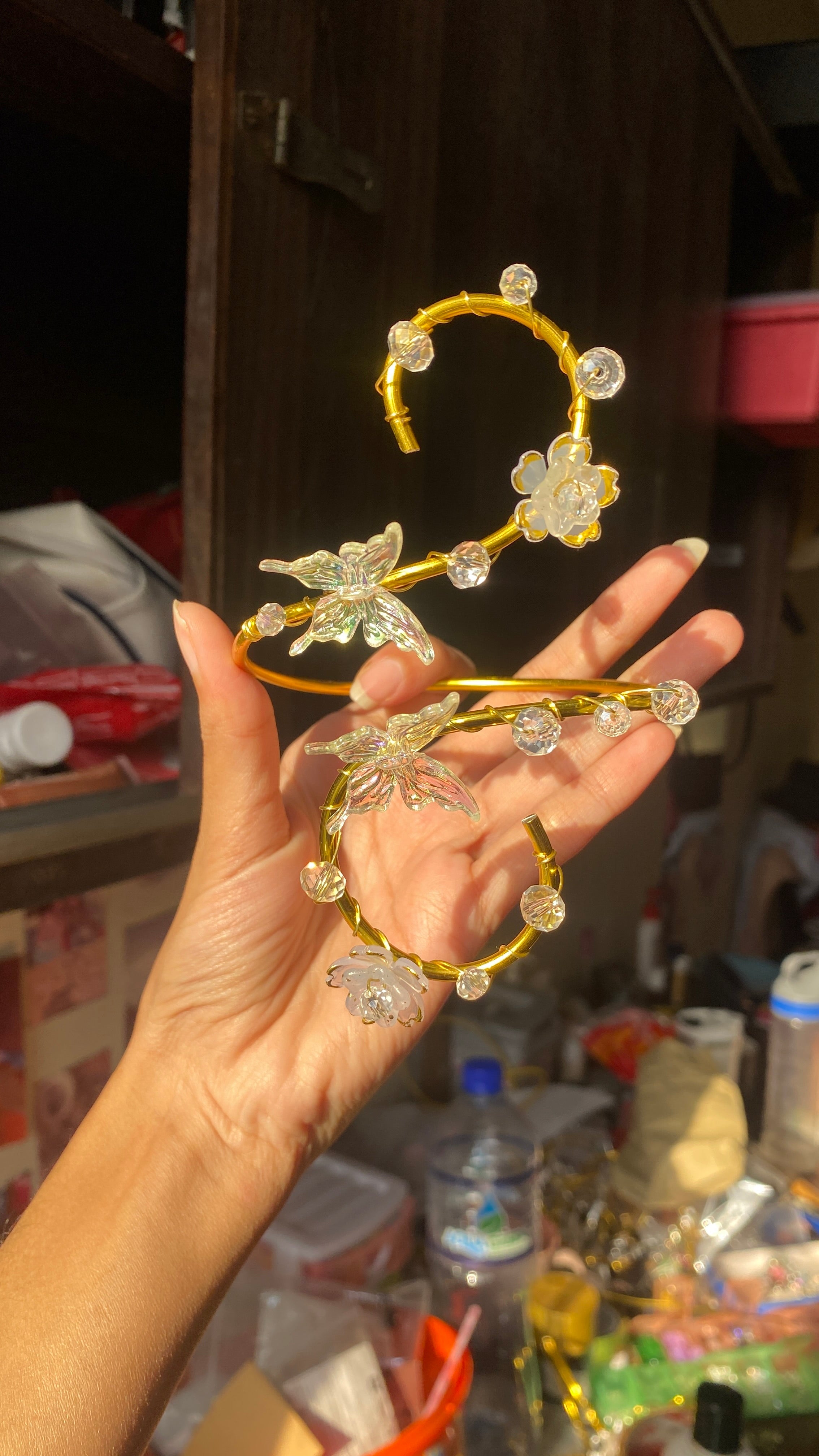 Crystal butterfly armcuff