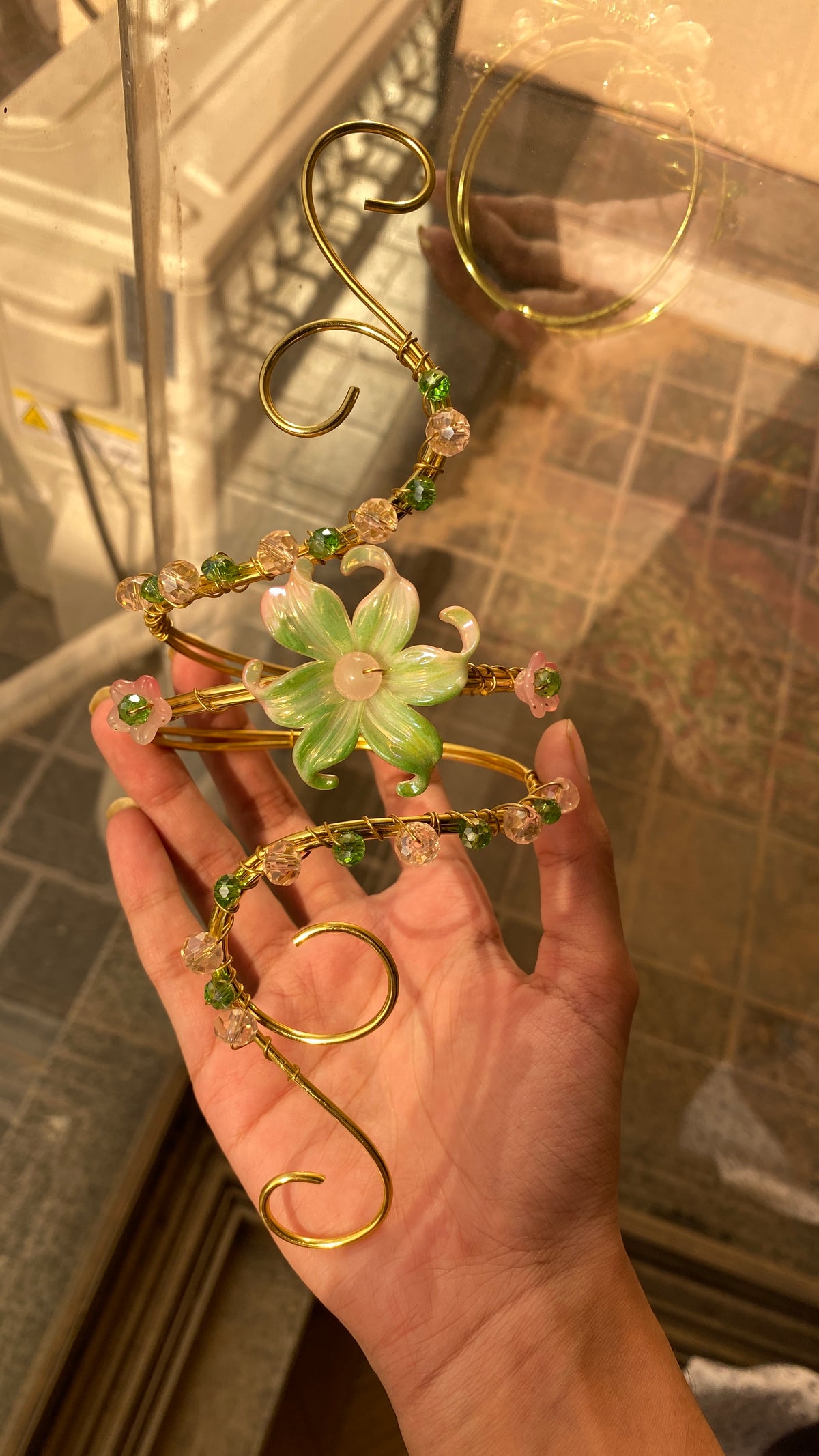 Mint gradient lily armcuff
