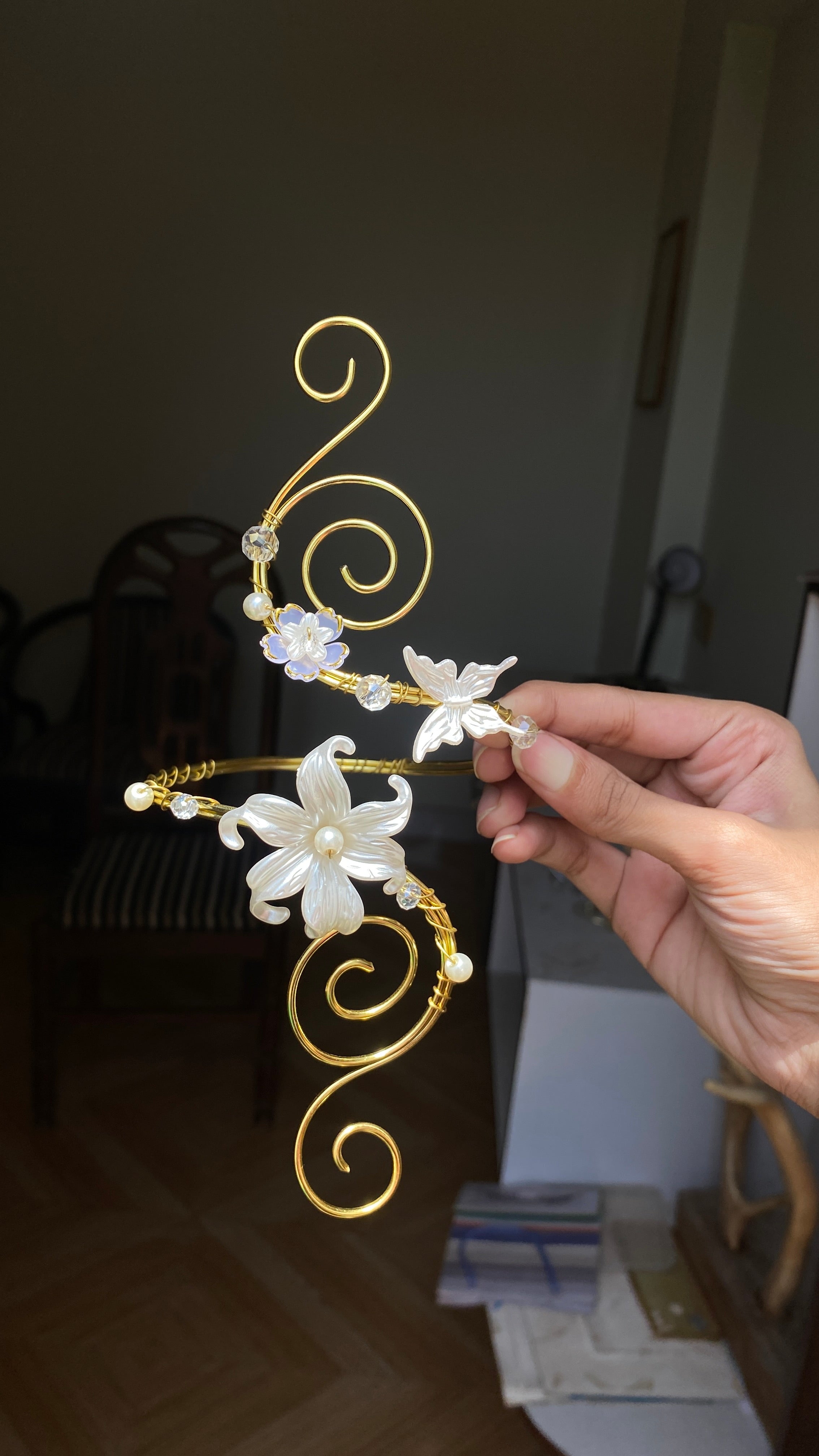 White butterfly armcuff