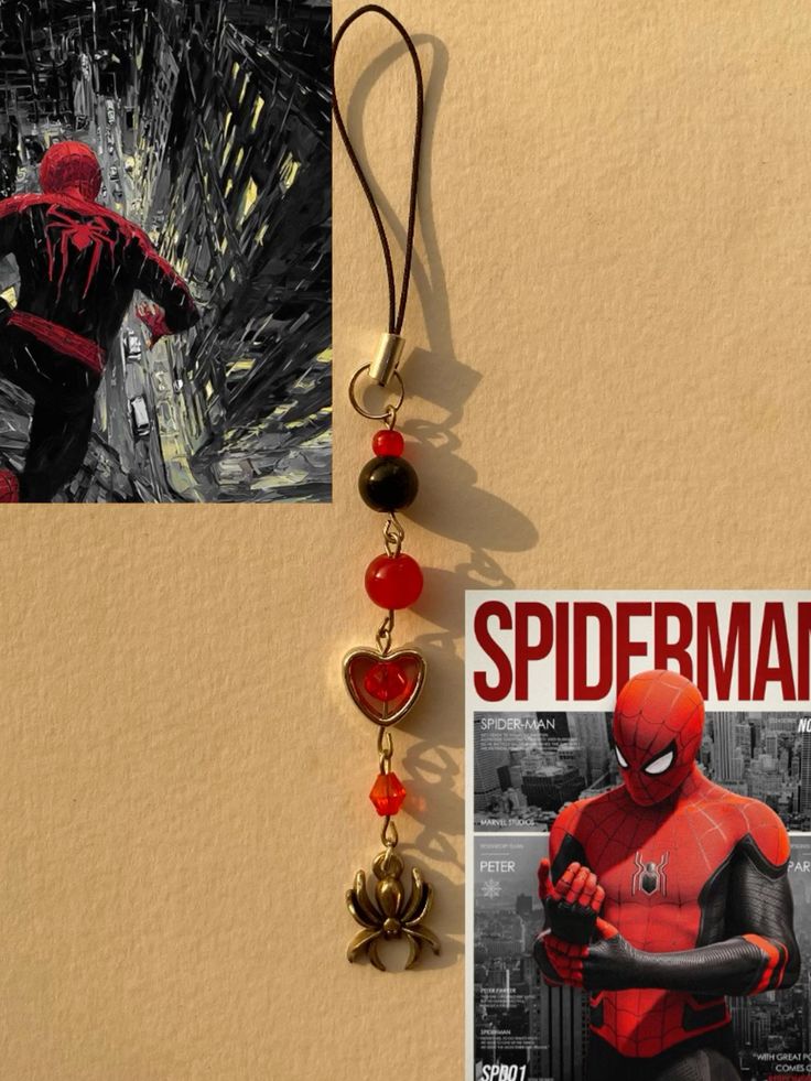 Spider-man phone charm(red)