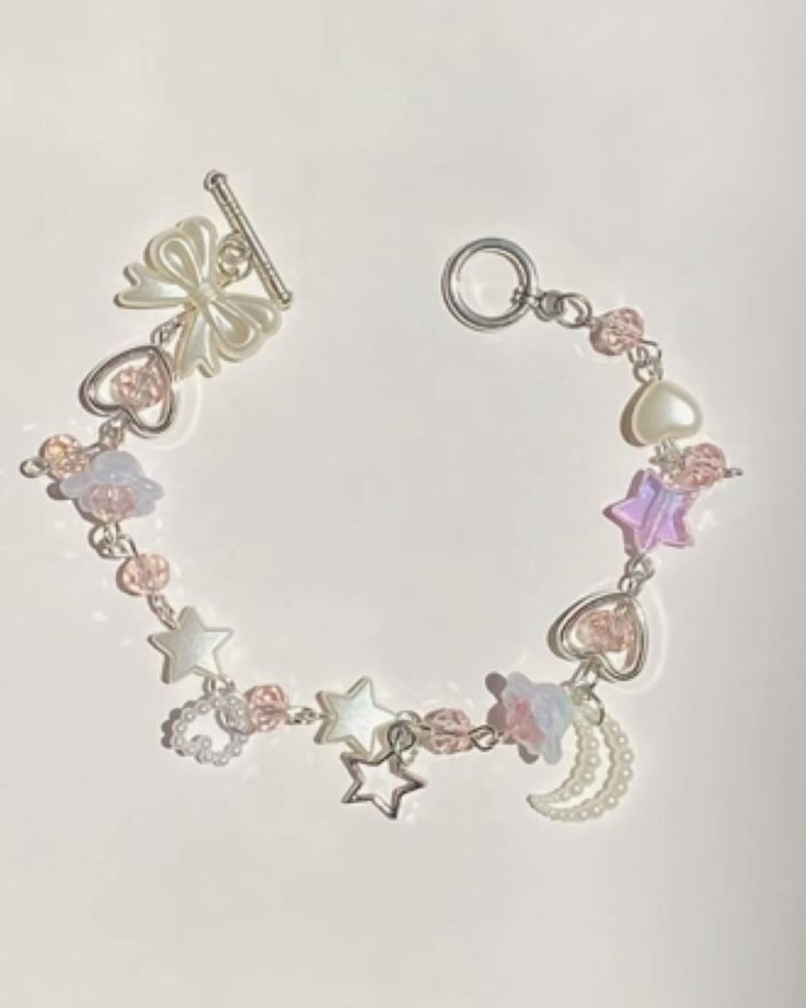 Star charm bracelet(pink)