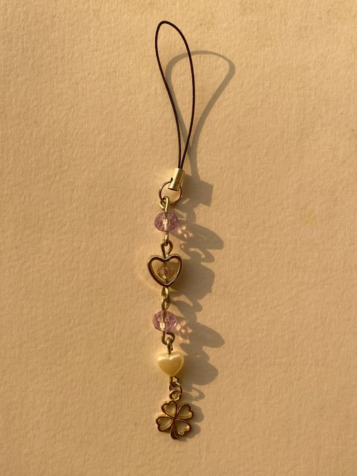 Lilac clover charm