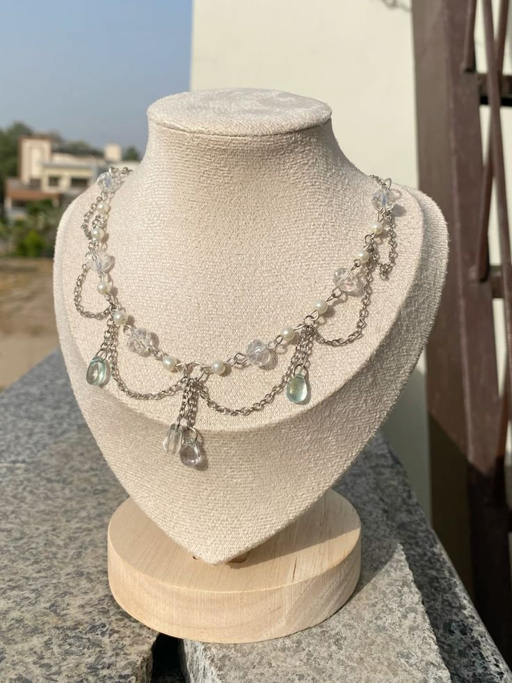 Crystal tear drop necklace