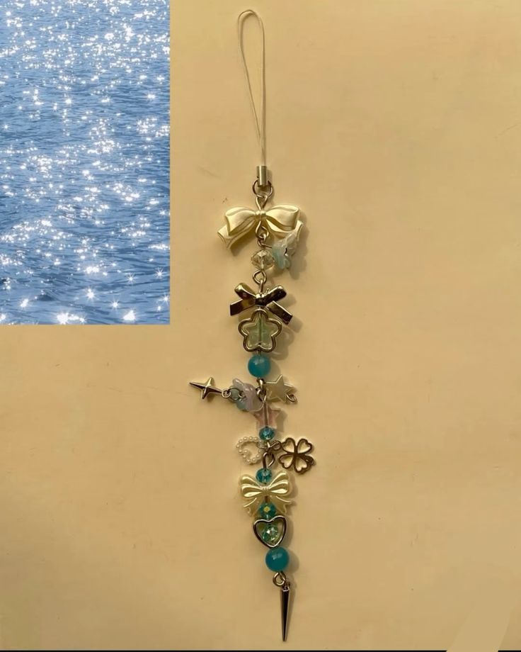Blue chunky phone charm