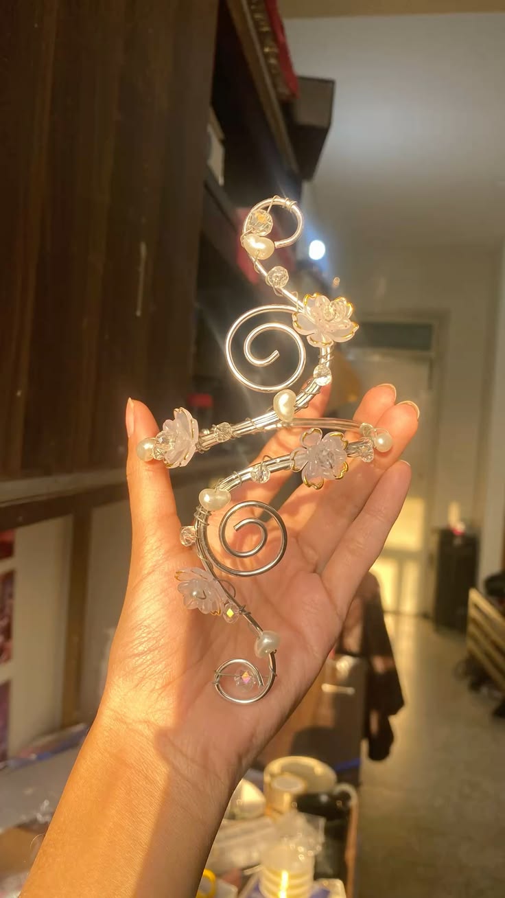 White flower arm cuff