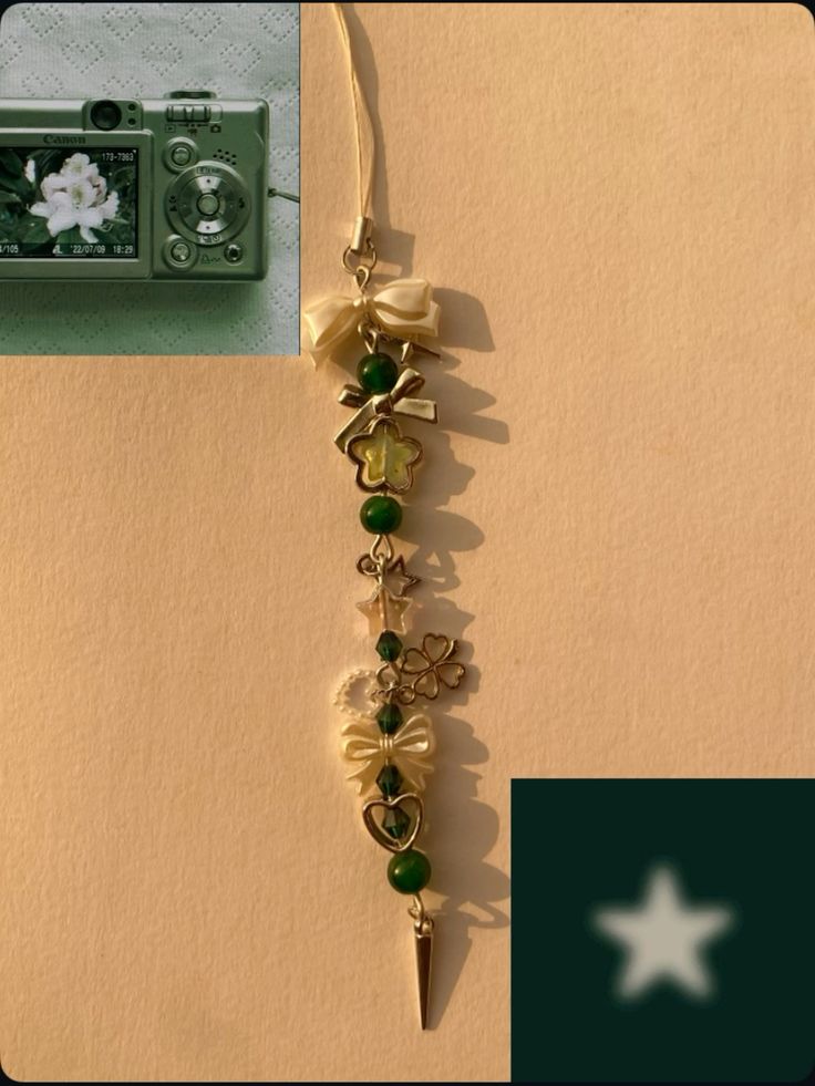 Green chunky phone charm