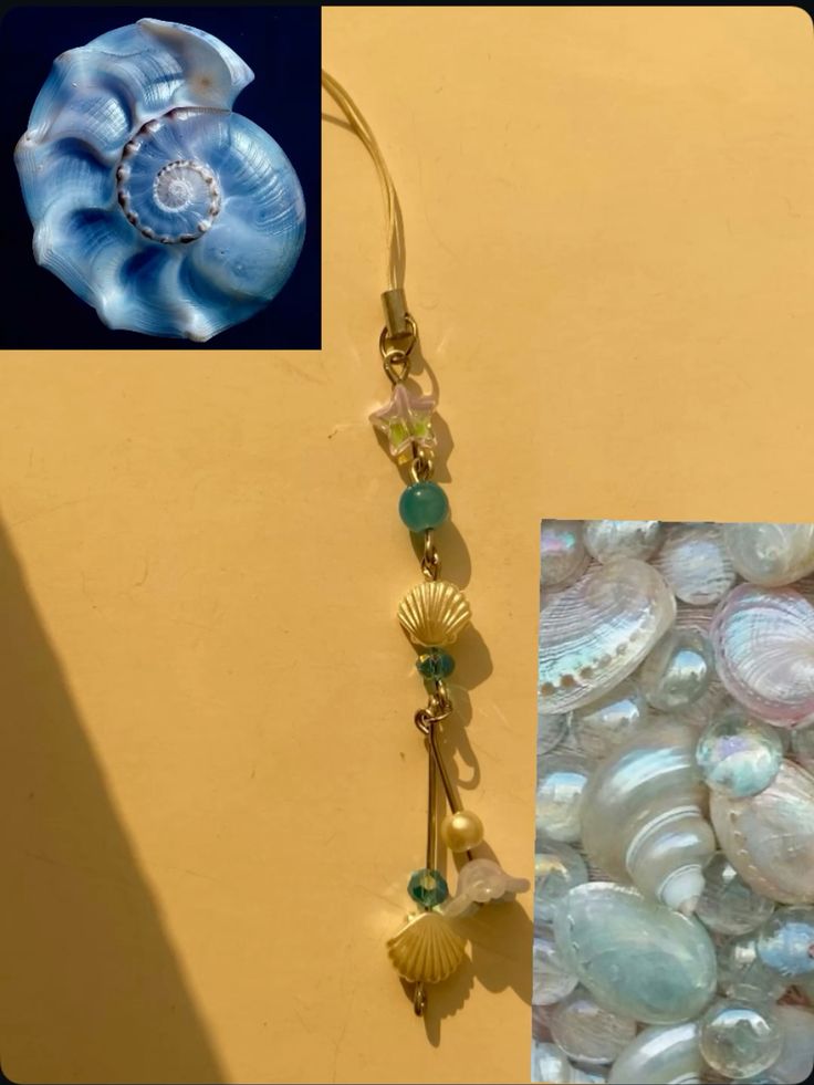 Sea shell phone charm