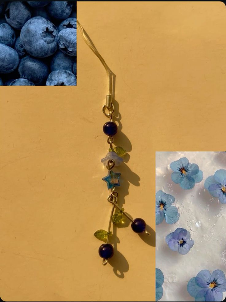 Blue berry phone charm